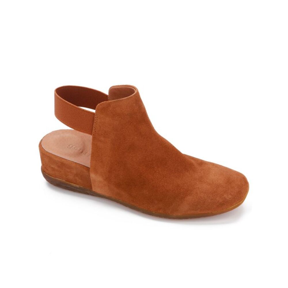 GENTLE SOULS KENNETH COLE Womens Brown Gentle Estu Wedge Slip On Shootie 6 M
